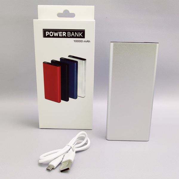 Портативное зарядное устройство Power Bank 10000 mAh / Micro, Type C, 2 USB-выхода
